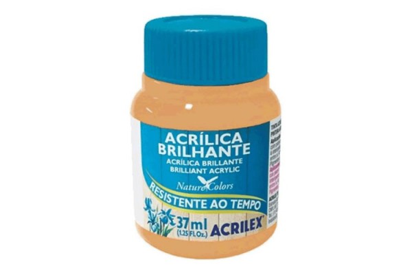 TINTA ACRILICA BRILHANTE ACRILEX  37ML AMARELO PESSEGO